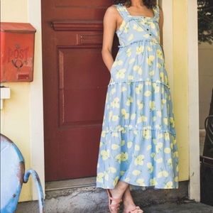 NOM Maternity Button Front Maxi Tank Dress NWT